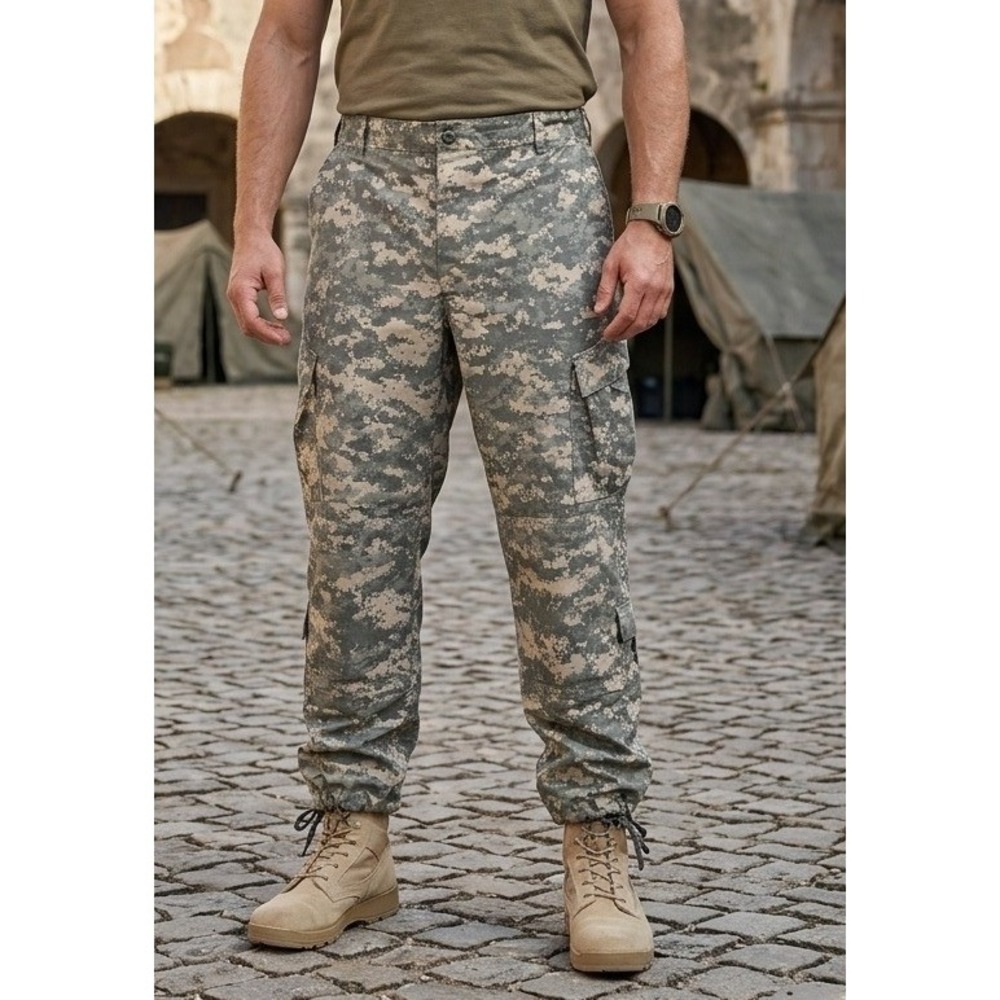 US Military ACU Digital Camo Cargo Pants Men's XL Reg Nato Tactical Ripstop Army